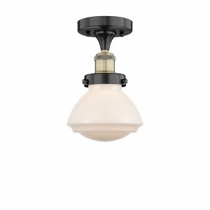 Olean - 1 Light Semi-Flush Mount In Art Deco Style-8.25 Inches Tall and 6.5 Inches Wide - 1 of 1