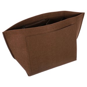 Unique Bargains Felt Makeup Bags and Organizers Multiple Compartments Purse Insert - 1 of 4
