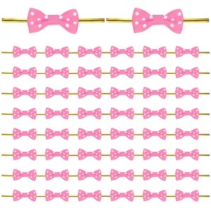 Unique Bargains Polyester Multipurpose Use Durable Flexible Gift Wrap Bows 100 Pcs - 1 of 4