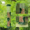 Snynuxx Metal Bird Feeder Tube Hanging Wild Bird Seed Feeder, Steel Hanger Great for Attracting Birds (Green) - 4 of 4