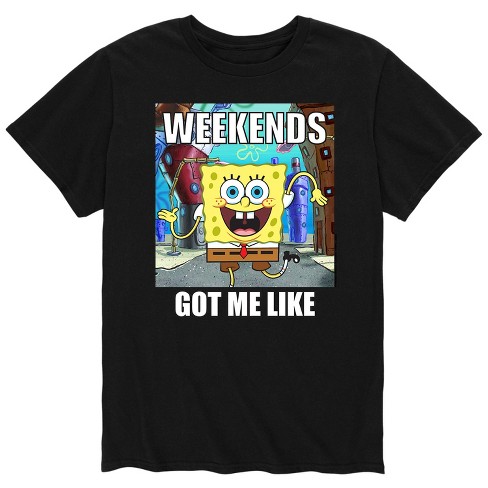 Men's - SpongeBob SquarePants - Weekends Got Me Like Short Sleeve Graphic T-Shirt - image 1 of 4