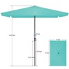 Hyleory 8' x 10' Rectangular Patio Umbrellas for Outdoor, Large Outdoor Patio Umbrellas with 6 Sturdy Ribs for Market, Garden, Pool - 4 of 4