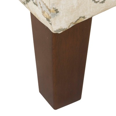 Modern Ebony and Cream 36" Upholstered Storage Bench