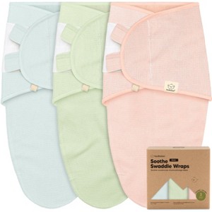 3pk Soothe Wren Swaddle Sleep Sacks, Organic Newborn Swaddles Wrap 0-3 Months, Soft Baby Wearable Blanket - 1 of 4