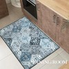 Vintage Area Rugs Washable Floral print Floor Cover, Non-Slip Oriental Accent Carpet, Foldable Low Pile Indoor Mat for Kitchen, Bedroom, Living Room - 3 of 4