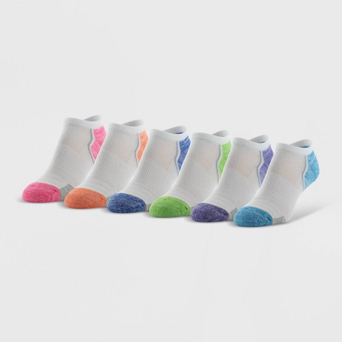 All Pro Women's 6pk Crew Cotton Athletic Socks - White 4-10