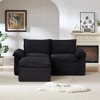 Racxily Modern corduroy cloud sofa, can be freely combined and has a comfortable sitting experience, suitable for modern living room - 4 of 4