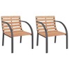 vidaXL Patio Chairs 2 pcs Wood - 2 of 4