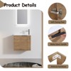 Bencmate Bathroom Storage Cabinets, 22 Inch Bathroom Vanity with Sink, Floating Soft Close Door, Matte Black Pull Handle,, Brown, 13"*22"*19.7" - 4 of 4