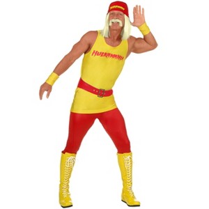 HalloweenCostumes.com WWE Adult Hulk Hogan Costume for Men, Hulkamania Wrestling Attire, Professional Wrestler Halloween Outfit - 1 of 4