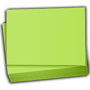 Hamilco Colored Scrapbook Cardstock Paper 4x6 Card Stock Paper 65 lb Cover 100 Pack (Lime Green) - 1 of 4