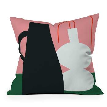16"x16" Kris Favreau Honfleur Modern Still Life Square Throw Pillow Black - Deny Designs