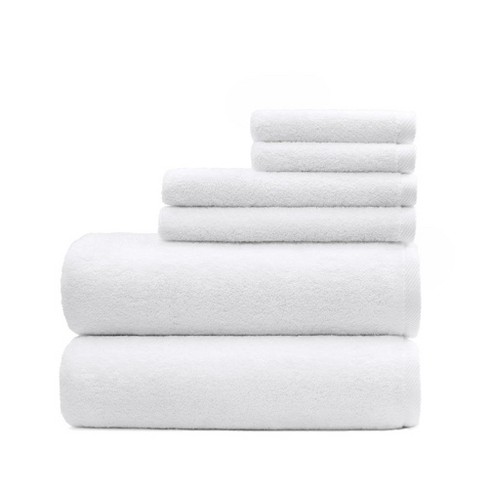Quick-Dry Towels (Vidori), White, 6-Piece (2 of Each) - Standard Textile  Home