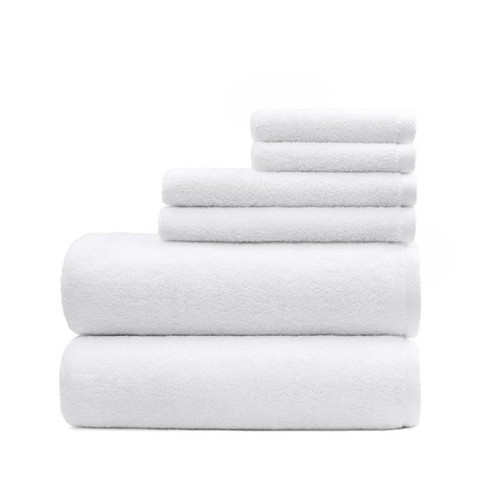 Hotel Collection 2 Bath 2 Hand Towel - Oeko-Tex Quick Dry 4 Set White Gray  New