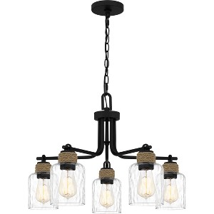 Baltic 5-Light Matte Black Chandelier - 1 of 4