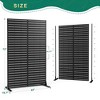 TUYOHW Metal Privacy Screen Outdoor, Decorative Privacy Panels, Freestanding Privacy Screen for Patio, Garden, Pool (White Square) - 2 of 4