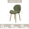 CAVINAS 19.8" Modern Minimalist Dining Chairs,Set of 2,Teddy Velvet Accent Chairs for Dining Room,Dining Furniture Chair,Vanity Chairs - 3 of 4