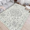 Vintage Distressed Medallion Rug, Washable, Non-Slip Boho Floral Carpet for Living Room, Bedroom, Dining Room - 3 of 4