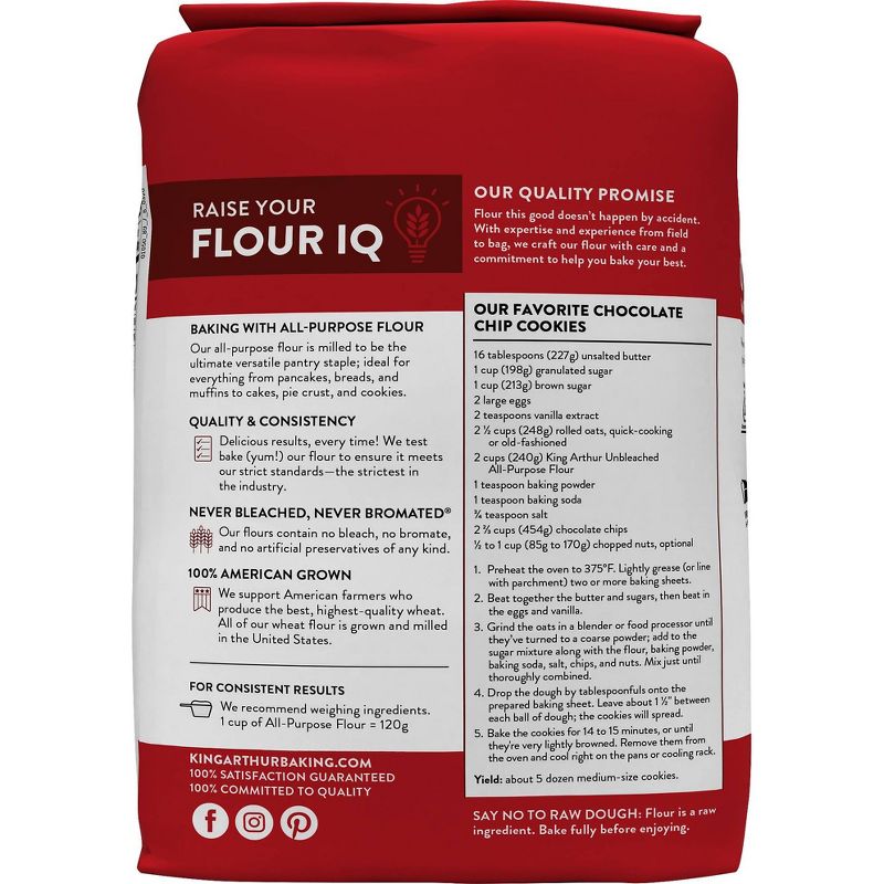 King Arthur Flour Unbleached All-Purpose Flour - 5lbs, 4 of 8