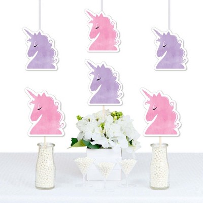 Mocoosy 9 Pcs Rainbow Unicorn Honeycomb Centerpieces for Table Decorations, Unicorn Party Supplies for Kids Girls Birthday Party Decor or Baby Shower