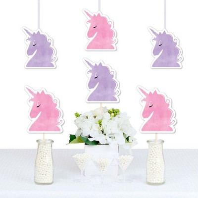 Big Dot of Happiness Rainbow Unicorn - Decorations DIY Magical Unicorn Baby Shower or Birthday Party Essentials - Set of 20