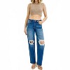 Women's Mid Waist Fit friend Knee Distressed Jeans - RISEN - 4 of 4