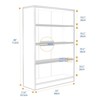 GlasFlength Decorative Bookshelf, Spacious Space and Adjustable Shelf, Open Bookshelves for Bedroom, Living Room, Home Office，Gray，33"*11.6"*48" - 2 of 4