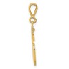 Black Bow Jewelry 14k Yellow Gold, Athletic Collection Medium Polished Number 55 Pendant - 2 of 4