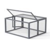 AZL1 Life Concept Pet Crates and Houses Folding Rabbit Hutch with Lockable Doors and Ground Stakes, Rabbit House, Gray, 43.3"*37"*21.2" - 4 of 4
