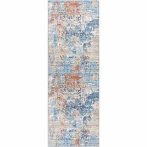 Hauteloom Stalling Rust&Blue Contemporary Rug - 1 of 4