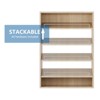Modular Storage Angled Shelves, Wood Closet Organizer Adjustable, Stacking, Shoe Shelf Unit with 4 Shelves - 3 of 4