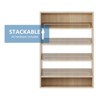 Modular Storage Angled Shelves, Wood Closet Organizer Adjustable, Stacking, Shoe Shelf Unit with 4 Shelves - image 3 of 4