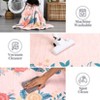 Modern Washable Area Rug, Soft Floral Floor Cover with Non Slip Backing, Low Pile Stain Resistant Floor Carpet for Living Room - 4 of 4