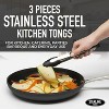 Sterline Wares Versatile Stainless Steel Kitchen Tongs Set - 3 Sizes - 3 of 4