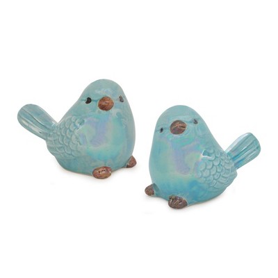 Melrose Irredescent Ceramic Bird Figurine (Set of 6)