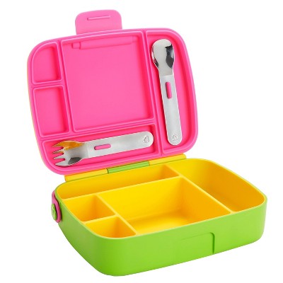 Vikakiooze 2023 Promotion on sale, Lunch Box Kids,Bento Box Adult Lunch Box, Lunch Containers For Adults/Kids/Toddler,1200ML-5 Compartment Bento Lunch  Box,ilt-In Reusable Spoon & BPA-Free 