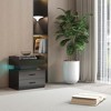 Chic Crate-Adjustable LED Nightstand End Table – 2-Drawer Ample Storage Multi-Room Furniture w/ LED Strip Light - 4 of 4