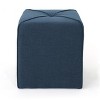 Vynxaria Versatile Square Ottoman for Extra Seating and Relaxation£¬Navy Blue - 3 of 4