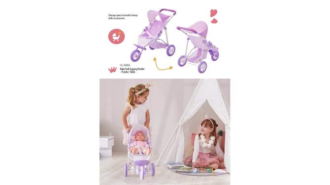 Olivia's Little World - Baby Doll Furniture - Baby High Chair (Gray Polka Dots), 2 of 8, play video