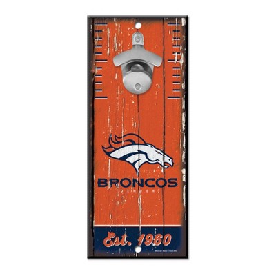 NFL Denver Broncos Bottle Opener Wood Sign