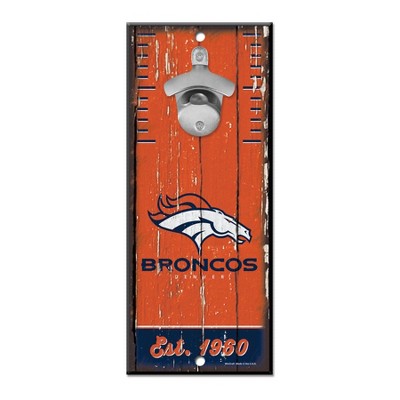 NFL Denver Broncos Bottle Opener Wood Sign