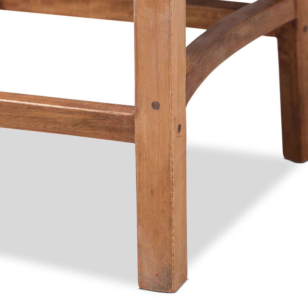 Arthur Wood and Rattan Counter Height Barstool Natural/Walnut - bali & pari: Bohemian Style, No Assembly Required - thumbnail 7