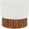 Meridian Furniture,Veranda Boucle Fabric Ottoman/Stool - 3 of 4