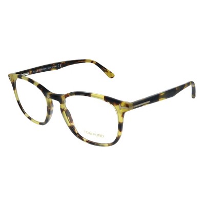 Tom Ford FT 5505 053 Unisex Square Eyeglasses Blonde Havana 52mm