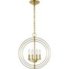 Progress Lighting Equinox 4-Light Foyer Pendant, Polished Nickel, Oval, Steel, Interlocking Rings, Canopy Included - image 3 of 4