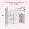 ROBOTIME Doll Furniture Doll Crib Changing Table, Wooden Doll Bed with Storage, Pretend Play Furniture, Gift for Girl, White, 10.8"*22"*21.3" - 3 of 4