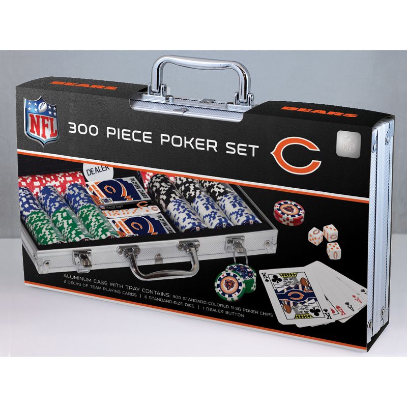 MasterPieces Casino Style 300 Piece Poker Chip Set - NFL Chicago Bears, 1 of 9