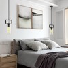 CityFurn 1-Light Cylinder Glass Pendant for Kitchen Island - 3 of 4