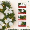 Christmas Garland with Lights&Christmas Wreaths for Front Door Set,Christmas Decoration with Pine Cones - 4 of 4