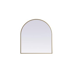 Elegant Lighting Metal Frame Arch Mirror 33x36 Inch in Brass - 1 of 4